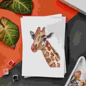 Oil Giraffe Portrait